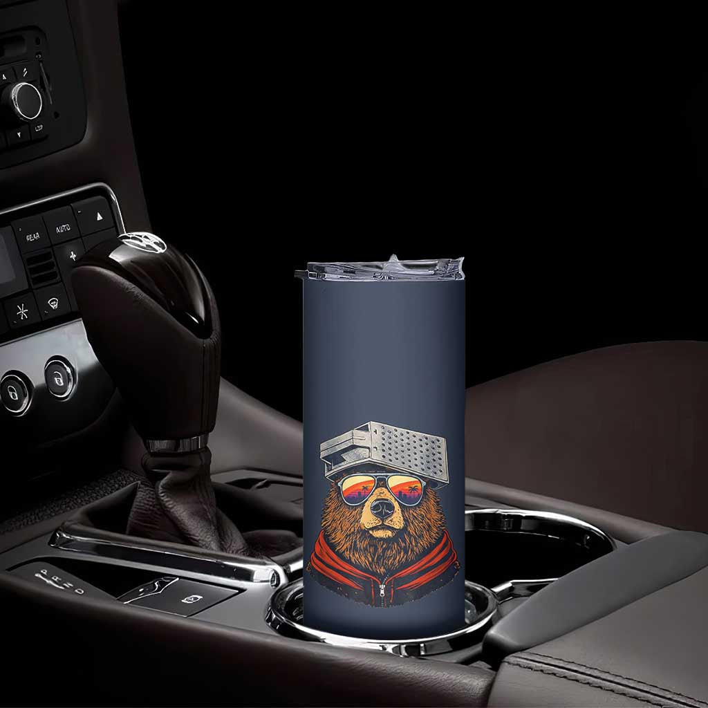 Cheese Grater Bear in Beast Mode Skinny Tumbler Funny Rivalry Art for Hardcore Football Fans TS02 Print Your Wear