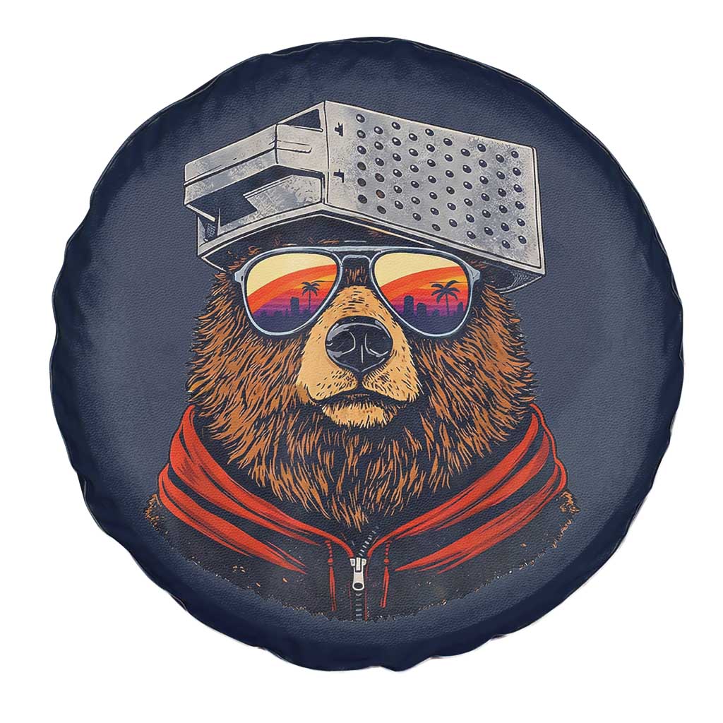 Cheese Grater Bear in Beast Mode Spare Tire Cover Funny Rivalry Art for Hardcore Football Fans TS02 Print Your Wear