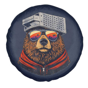 Cheese Grater Bear in Beast Mode Spare Tire Cover Funny Rivalry Art for Hardcore Football Fans TS02 Print Your Wear