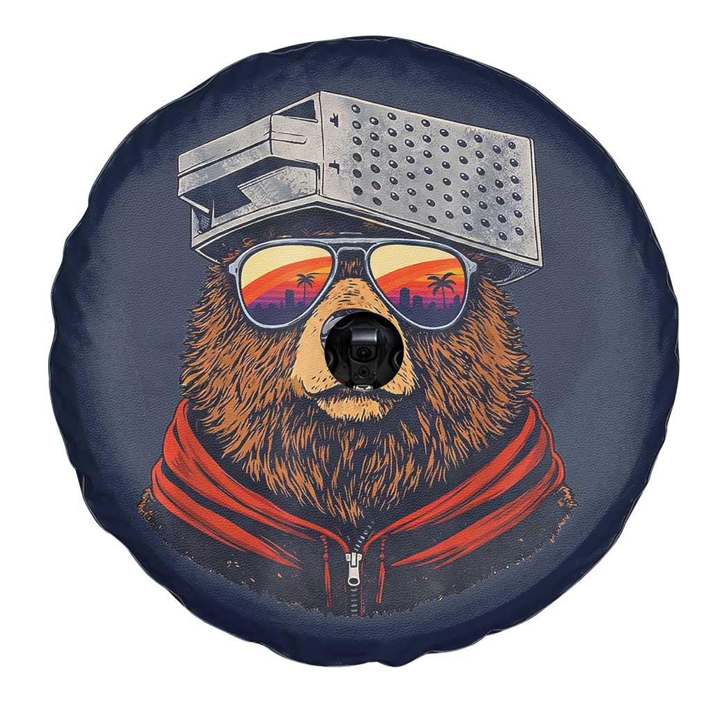 Cheese Grater Bear in Beast Mode Spare Tire Cover Funny Rivalry Art for Hardcore Football Fans TS02 Print Your Wear