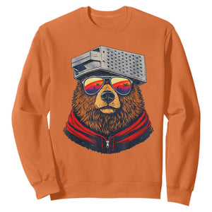Cheese Grater Bear in Beast Mode Sweatshirt Funny Rivalry Art for Hardcore Football Fans TS02 Orange Print Your Wear