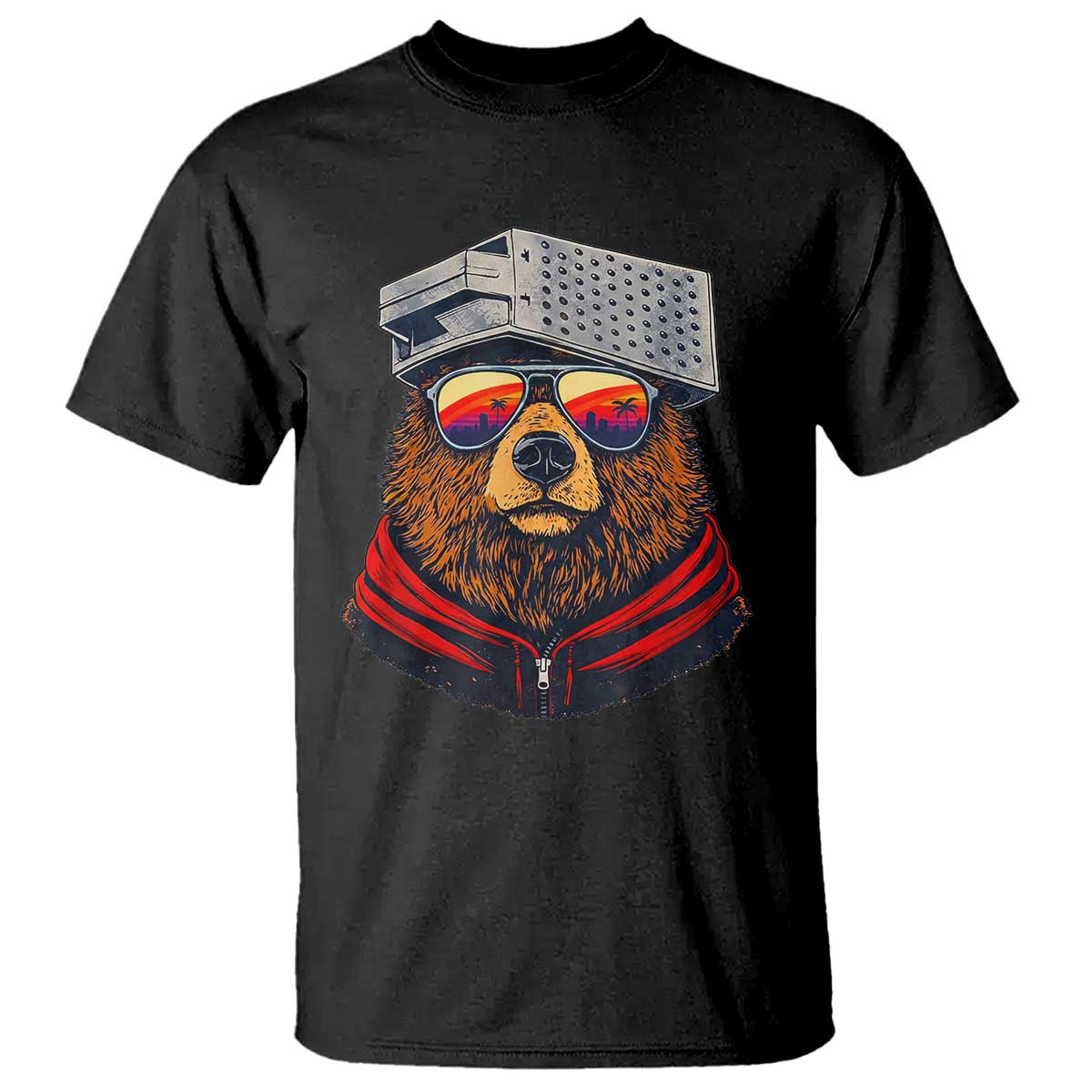 Cheese Grater Bear in Beast Mode T Shirt Funny Rivalry Art for Hardcore Football Fans TS02 Black Print Your Wear