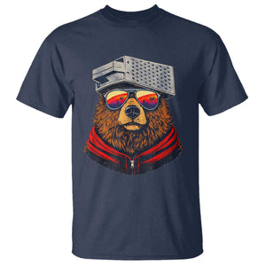Cheese Grater Bear in Beast Mode T Shirt Funny Rivalry Art for Hardcore Football Fans TS02 Navy Print Your Wear