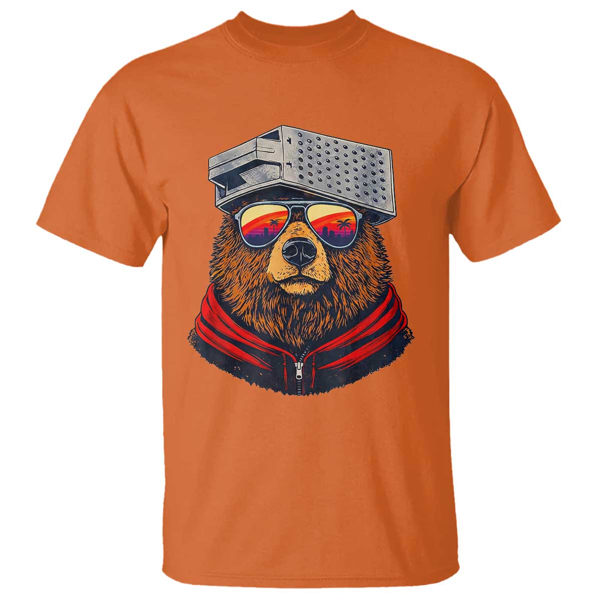 Cheese Grater Bear in Beast Mode T Shirt Funny Rivalry Art for Hardcore Football Fans TS02 Orange Print Your Wear