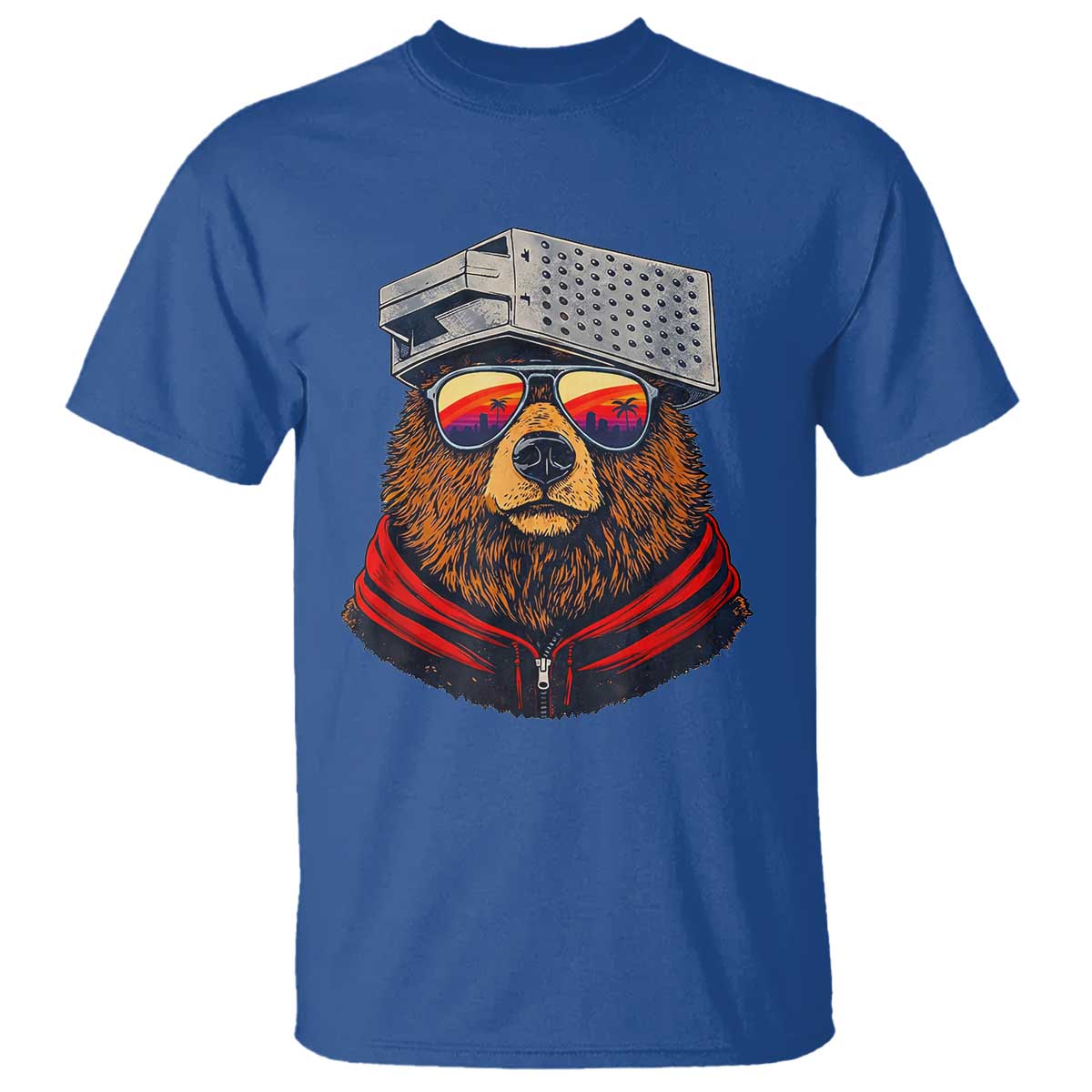 Cheese Grater Bear in Beast Mode T Shirt Funny Rivalry Art for Hardcore Football Fans TS02 Royal Blue Print Your Wear