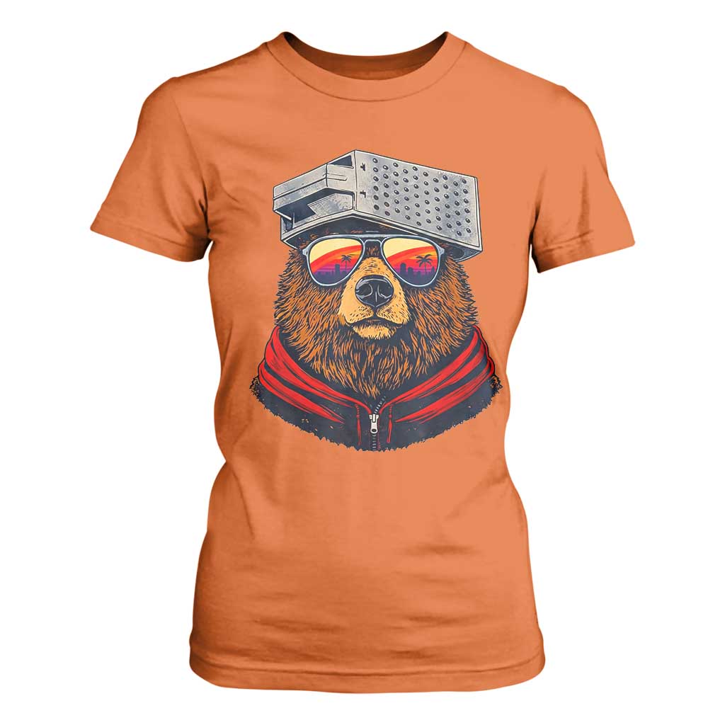 Cheese Grater Bear in Beast Mode T Shirt For Women Funny Rivalry Art for Hardcore Football Fans TS02 Orange Print Your Wear