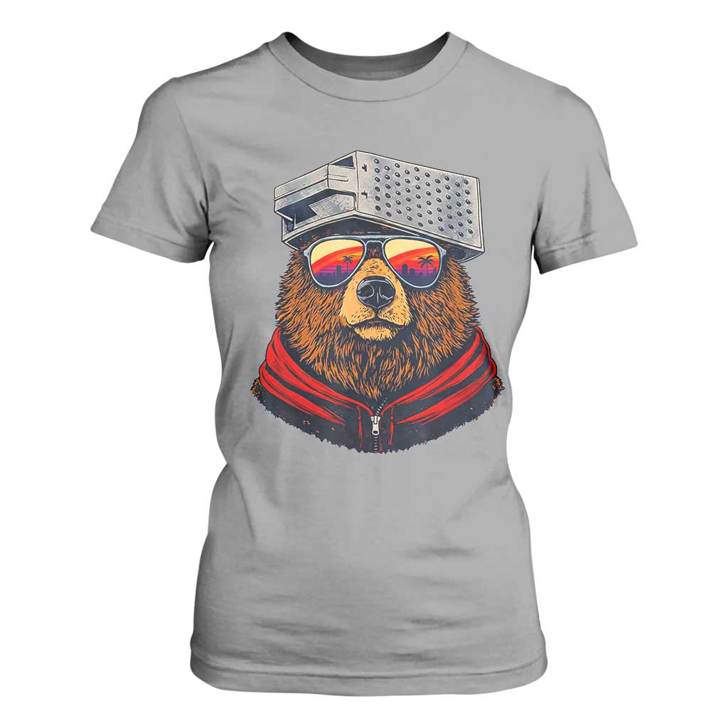Cheese Grater Bear in Beast Mode T Shirt For Women Funny Rivalry Art for Hardcore Football Fans TS02 Sport Gray Print Your Wear