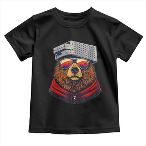 Cheese Grater Bear in Beast Mode Toddler T Shirt Funny Rivalry Art for Hardcore Football Fans TS02 Black Print Your Wear