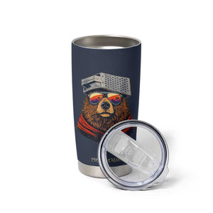 Cheese Grater Bear in Beast Mode Tumbler Cup Funny Rivalry Art for Hardcore Football Fans TS02 Print Your Wear