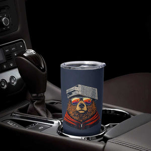 Cheese Grater Bear in Beast Mode Tumbler Cup Funny Rivalry Art for Hardcore Football Fans TS02 Print Your Wear