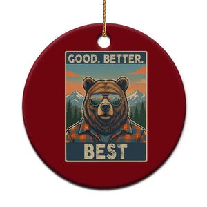 Good Better Best Motivational Hiking Bear Ceramic Ornament Outdoor Adventure Poster Graphic TS02 1pc Red Print Your Wear