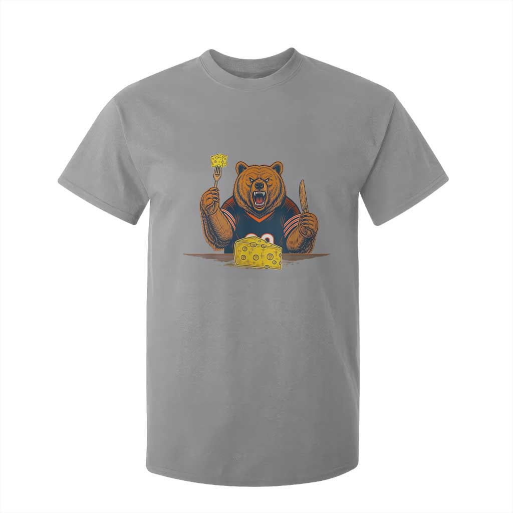 Fierce Bear Eating Cheese T Shirt For Kid Let's Eat Cheese Funny Sports Rivalry TS02 Sport Gray Print Your Wear