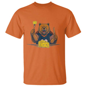 Fierce Bear Eating Cheese T Shirt Let's Eat Cheese Funny Sports Rivalry TS02 Orange Print Your Wear