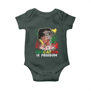 Education Is Freedom Baby Onesie Black Educated Girls African American TS02 Print Your Wear