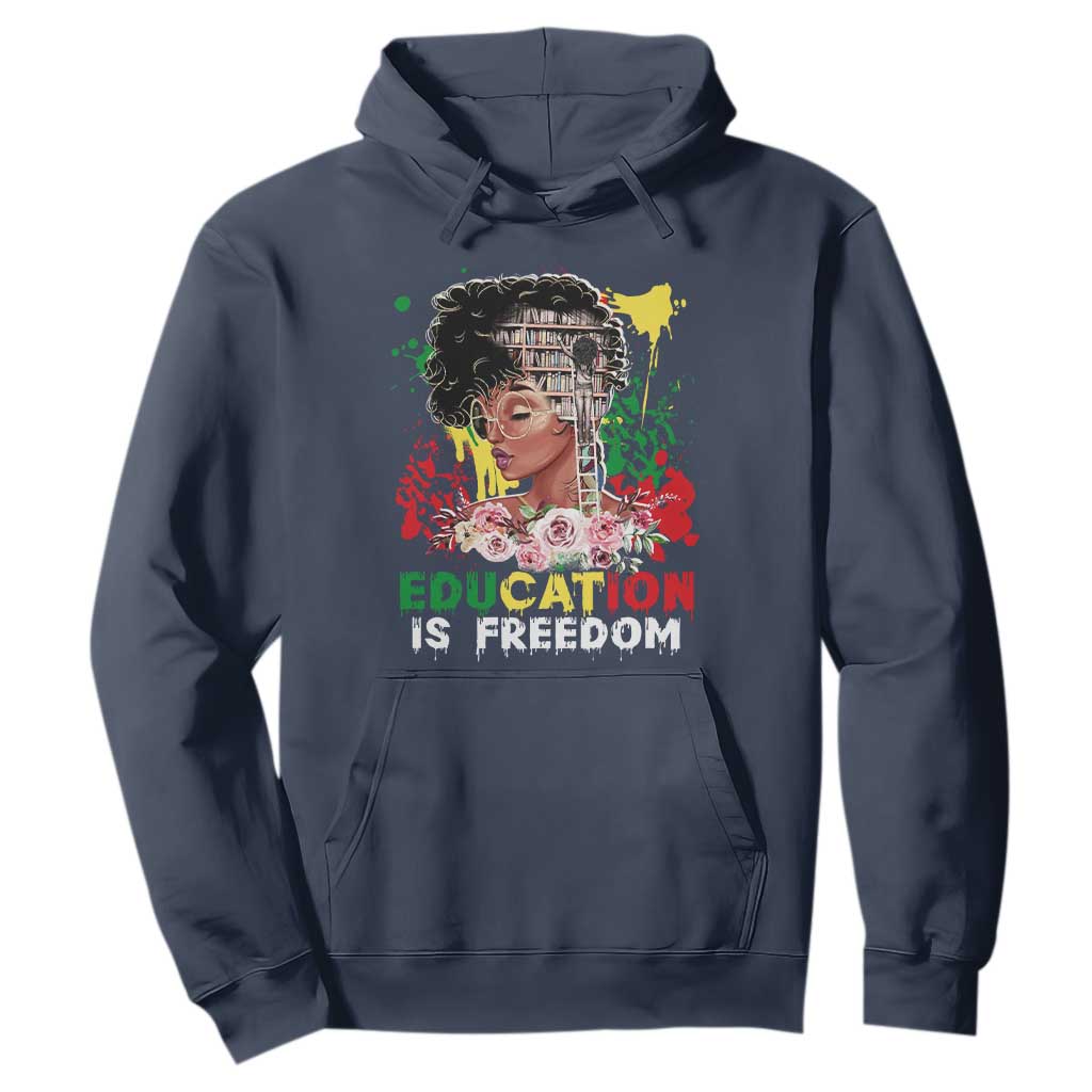 Black History Month Hoodie Black Educated African American Pride Women TS02 Navy Printyourwear