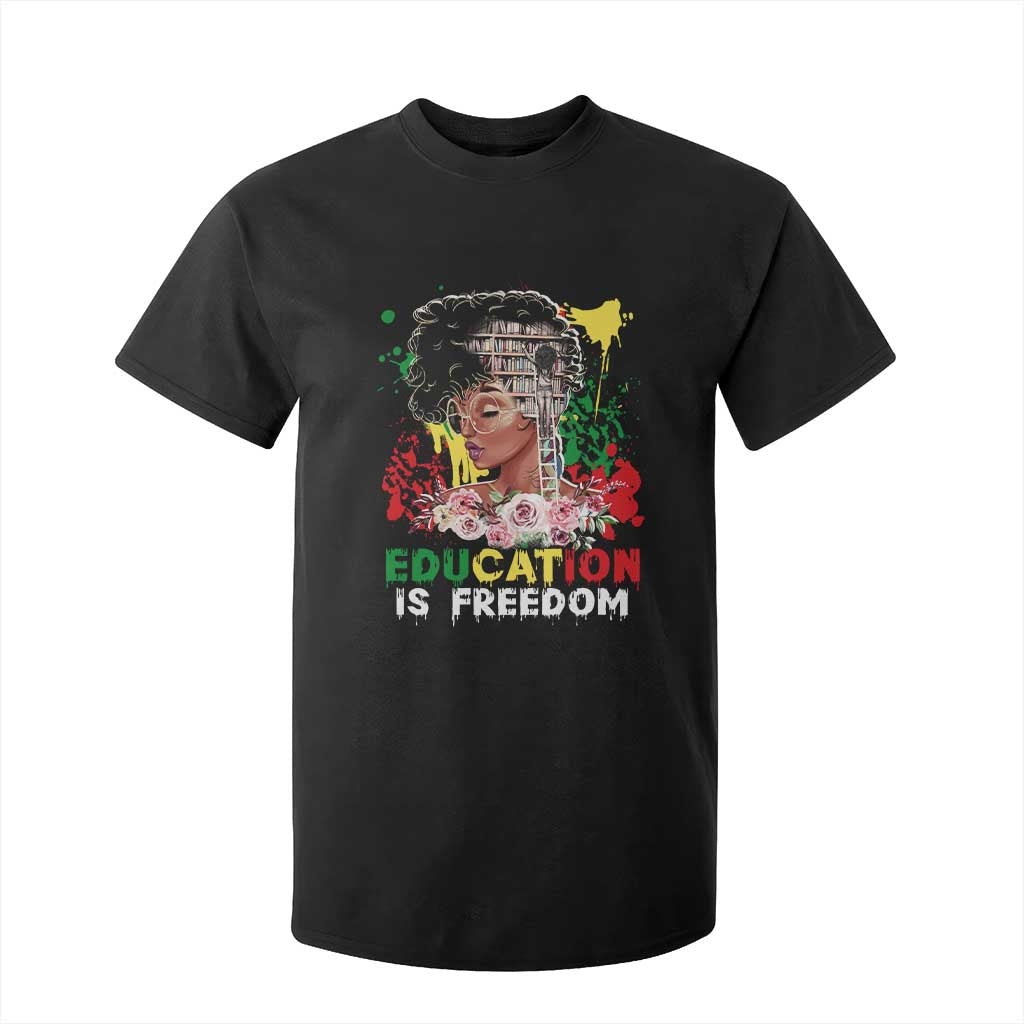 Education Is Freedom T Shirt For Kid Black Educated Girls African American TS02 Black Print Your Wear