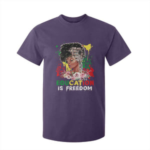 Education Is Freedom T Shirt For Kid Black Educated Girls African American TS02 Purple Print Your Wear