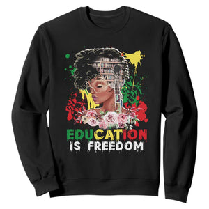 Black History Month Sweatshirt Black Educated African American Pride Women TS02 Black Printyourwear