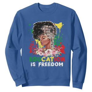 Black History Month Sweatshirt Black Educated African American Pride Women TS02 Royal Blue Printyourwear