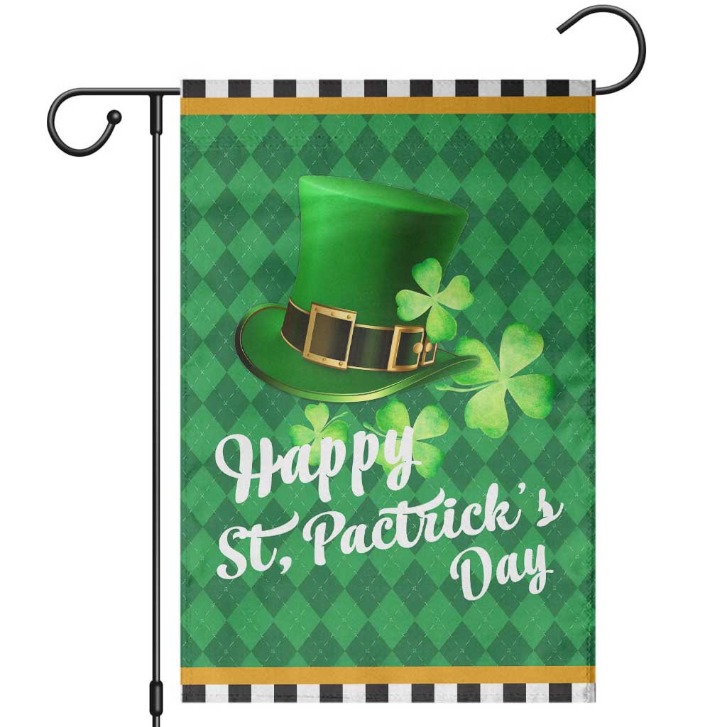 Green Leprechaun Hat Garden Flag St. Patricks Day Outdoor Decor TS02 Irish Green Print Your Wear