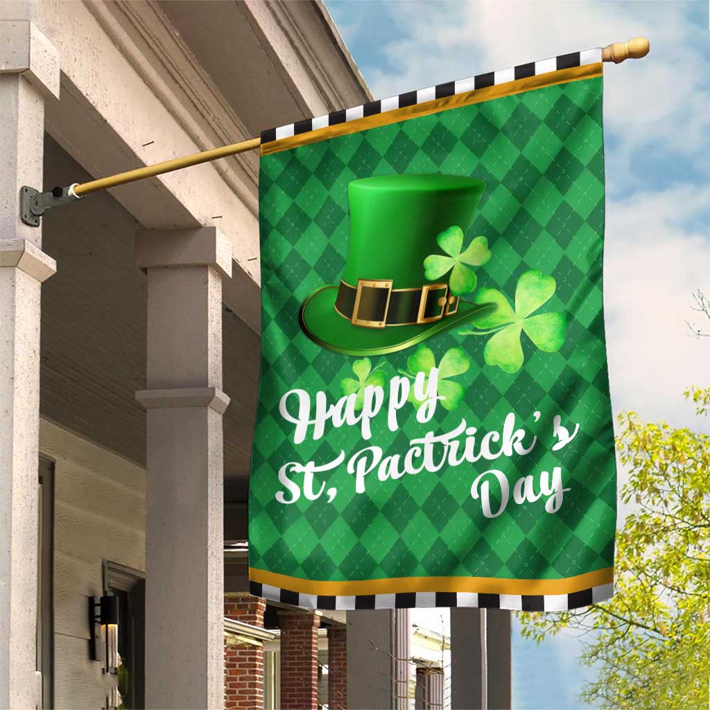 Green Leprechaun Hat Garden Flag St. Patricks Day Outdoor Decor TS02 Print Your Wear