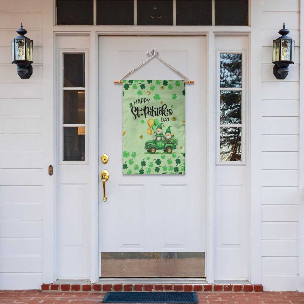 Happy St Patrick's Day Gnomes Welcome Garden Flag Lucky Shamrock Gnomies Patio Decor TS02 Print Your Wear