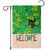Black Cat Clover Welcome Flag Garden Flag St. Patricks Day Garden Banner TS02 Green Print Your Wear