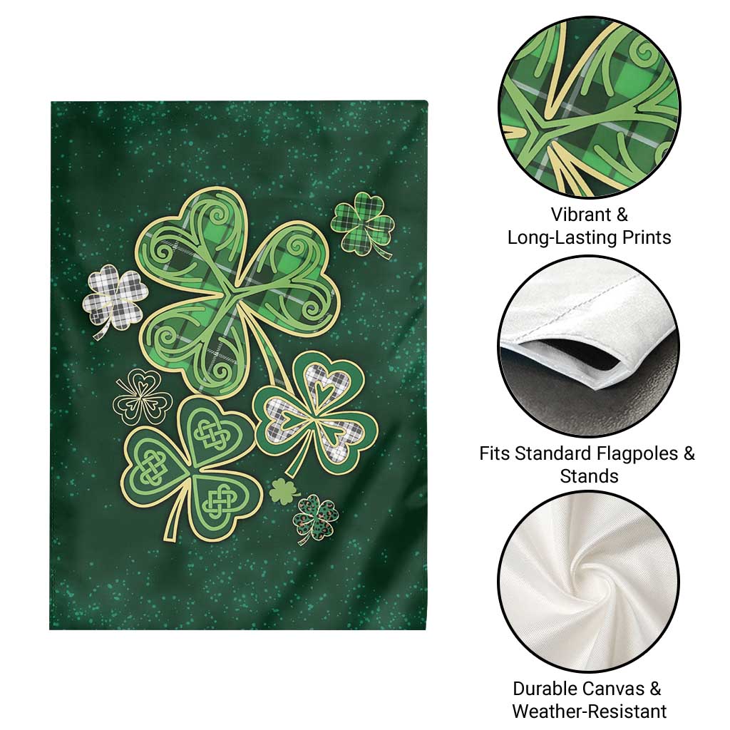 Lucky Shamrock Celtic Art Garden Flag Happy St. Patricks Day TS02 Print Your Wear