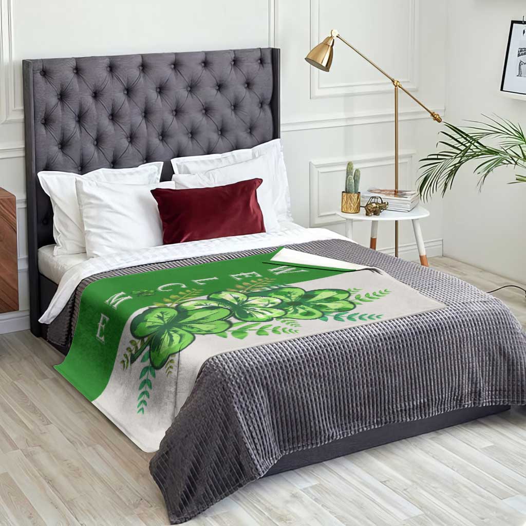 Lucky Shamrocks Welcome Throw Blanket Green Buffalo Plaid Holiday Yard Decor TS02 Print Your Wear