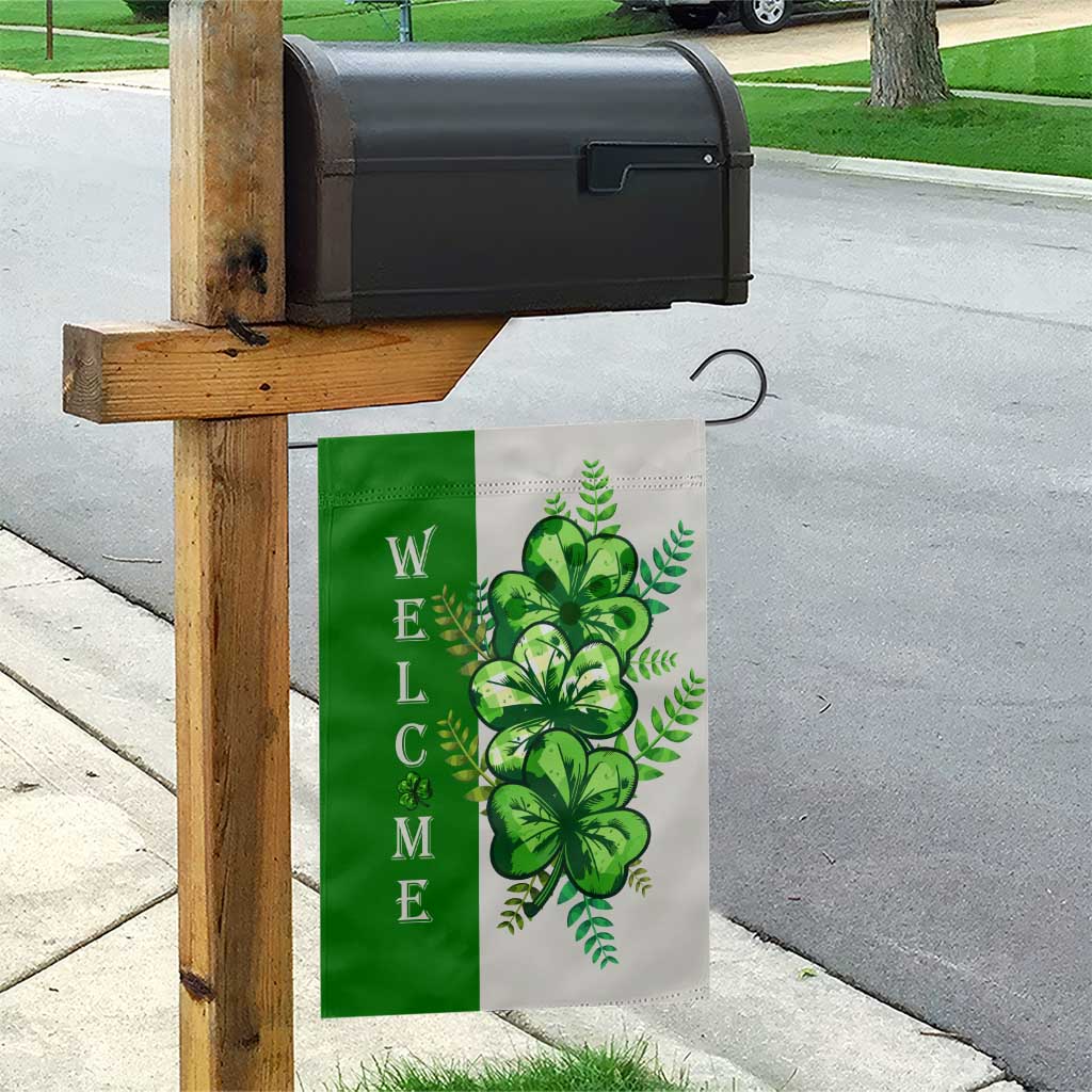 Lucky Shamrocks Welcome Garden Flag Green Buffalo Plaid Holiday Yard Decor TS02 Print Your Wear