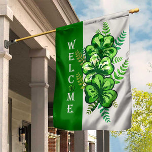 Lucky Shamrocks Welcome Garden Flag Green Buffalo Plaid Holiday Yard Decor TS02 Print Your Wear