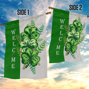 Lucky Shamrocks Welcome Garden Flag Green Buffalo Plaid Holiday Yard Decor TS02 Print Your Wear