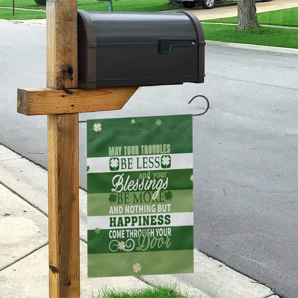 St. Patricks Day Blessings Garden Flag Irish Shamrock Luck And Happiness Wishes Yard Decor TS02 Print Your Wear