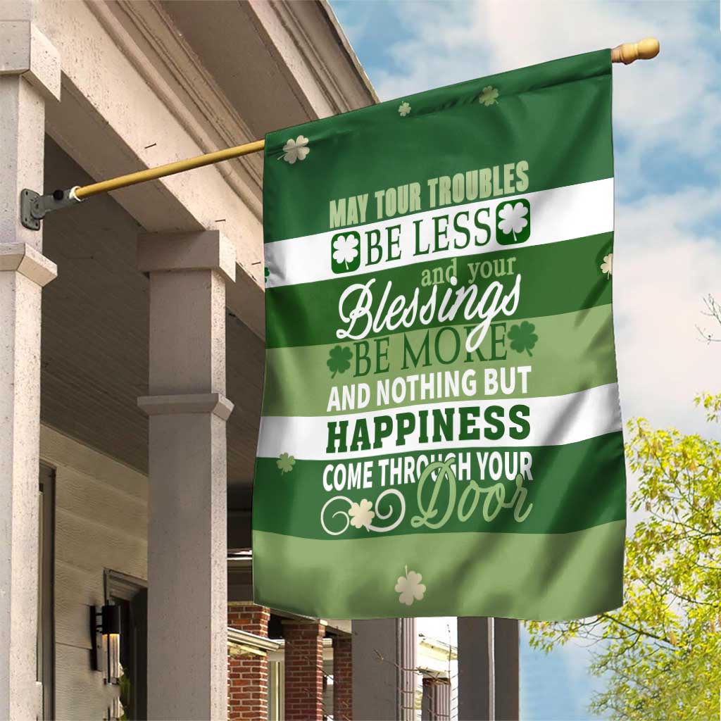 St. Patricks Day Blessings Garden Flag Irish Shamrock Luck And Happiness Wishes Yard Decor TS02 Print Your Wear