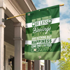 St. Patricks Day Blessings Garden Flag Irish Shamrock Luck And Happiness Wishes Yard Decor TS02 Print Your Wear
