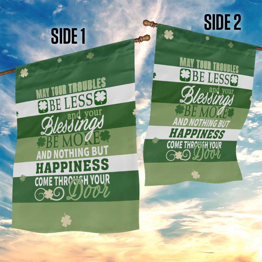 St. Patricks Day Blessings Garden Flag Irish Shamrock Luck And Happiness Wishes Yard Decor TS02 Print Your Wear