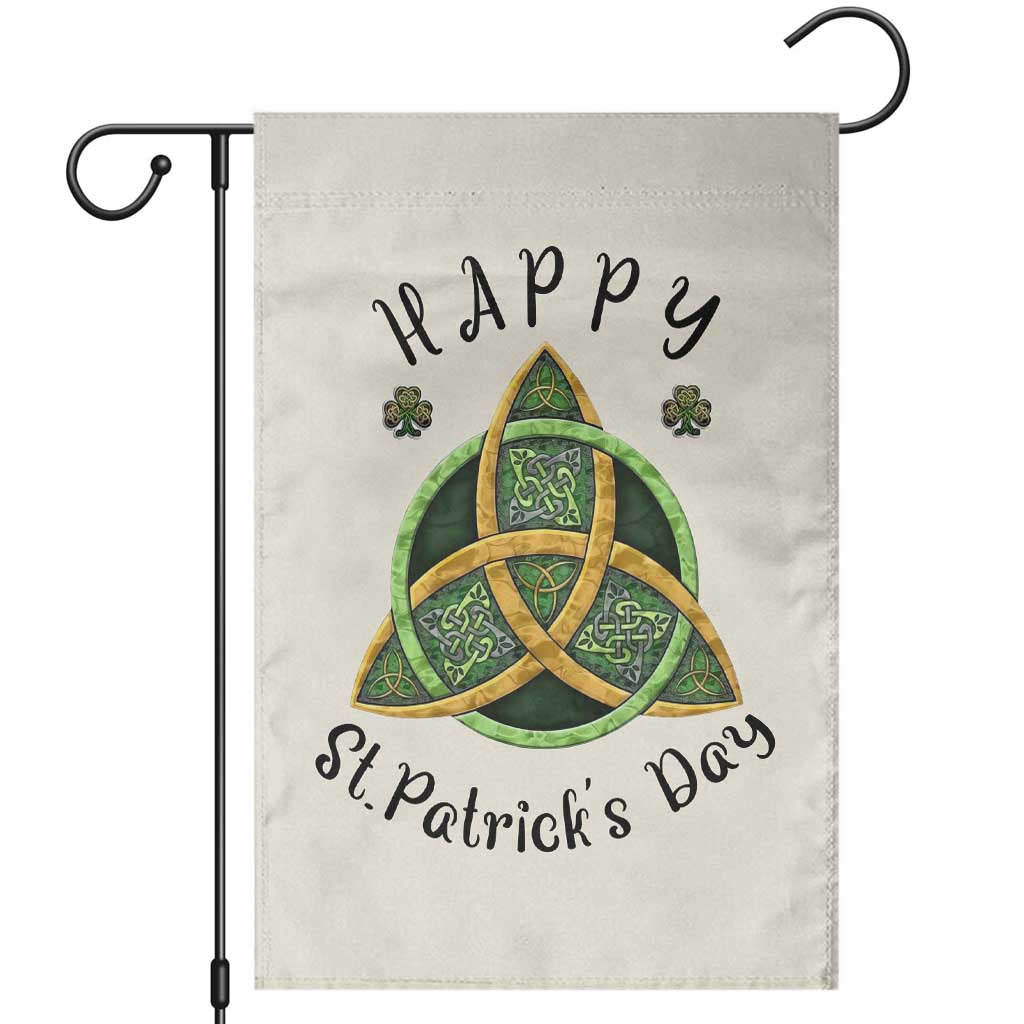 Celtic Knot Trinity Garden Flag Happy St Patricks Day Lucky Shamrocks TS02 Sand Print Your Wear