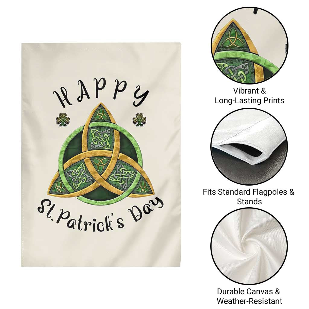 Celtic Knot Trinity Garden Flag Happy St Patricks Day Lucky Shamrocks TS02 Print Your Wear