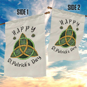 Celtic Knot Trinity Garden Flag Happy St Patricks Day Lucky Shamrocks TS02 Print Your Wear