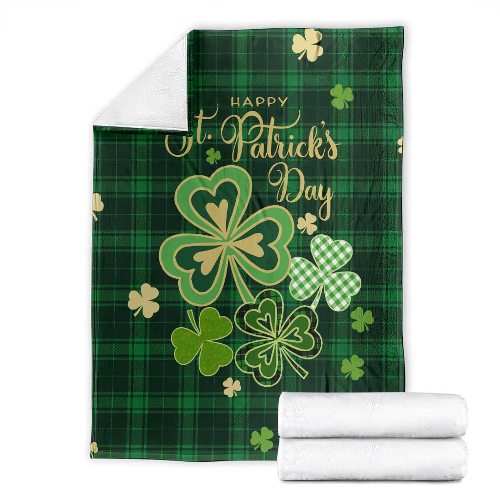Green Buffalo Plaid Shamrock Throw Blanket Happy St. Patrick's Day Irish Home Yard Decoration TS02 Green Plaid Print Your Wear