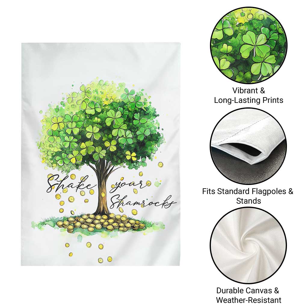Shake Your Shamrocks Tree Garden Flag Irish Lucky Happy St Patricks Day TS02 Print Your Wear
