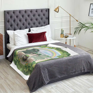 Lucky Shamrocks Beach Vibe Throw Blanket TS02 Print Your Wear