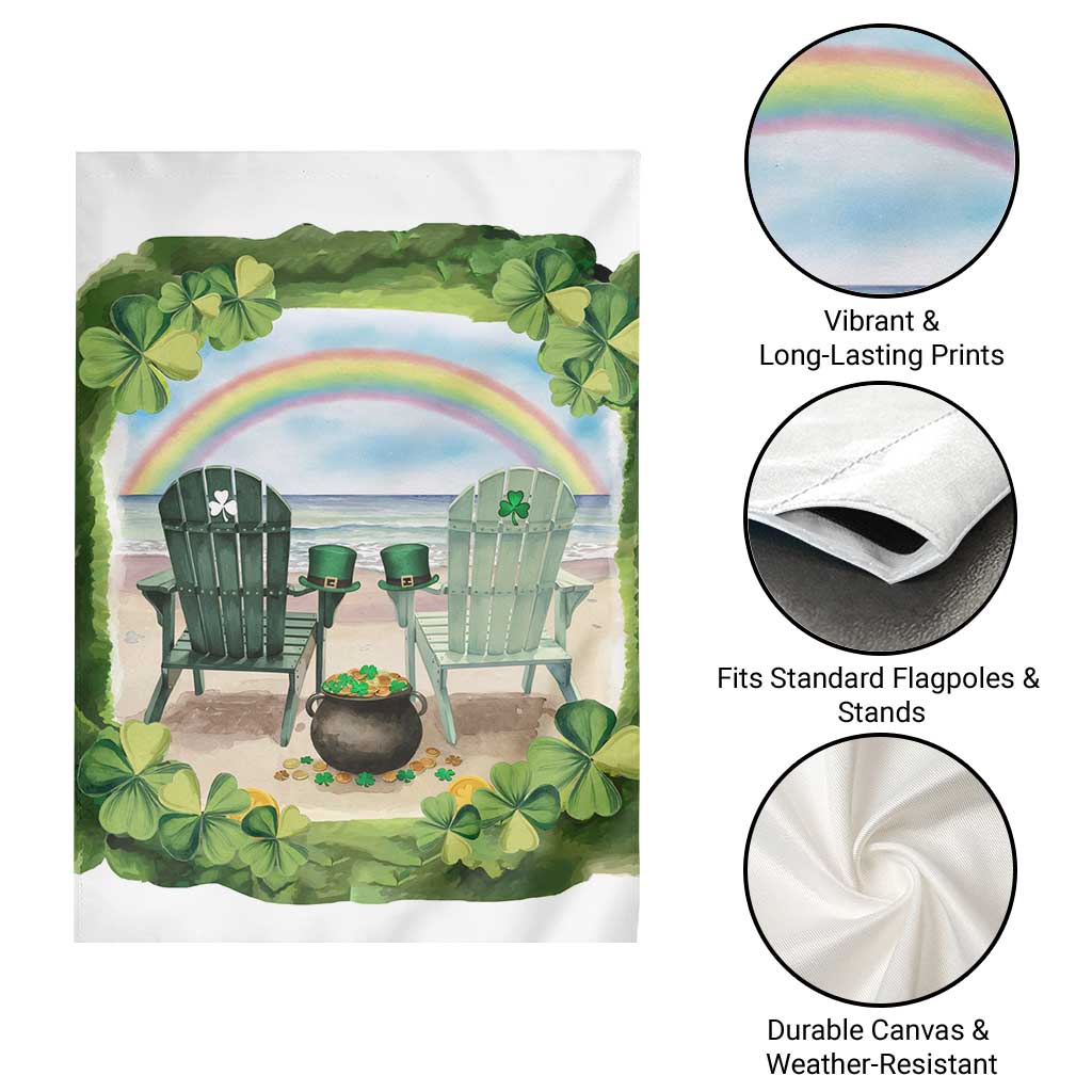 Lucky Shamrocks Beach Vibe Garden Flag TS02 Print Your Wear