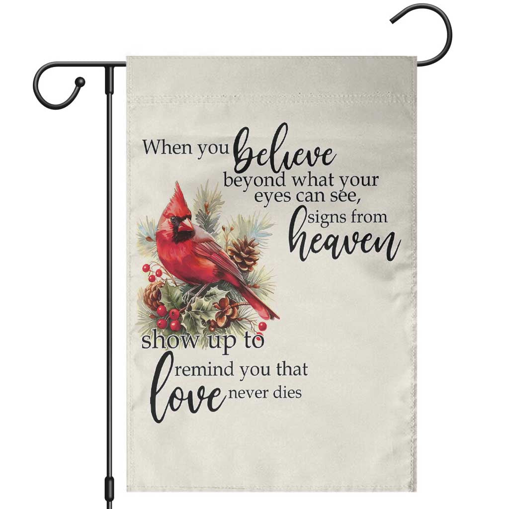 Spiritual Cardinal Garden Flag Signs from Heaven Memorial Remembrance and Love TS02 Sand Print Your Wear
