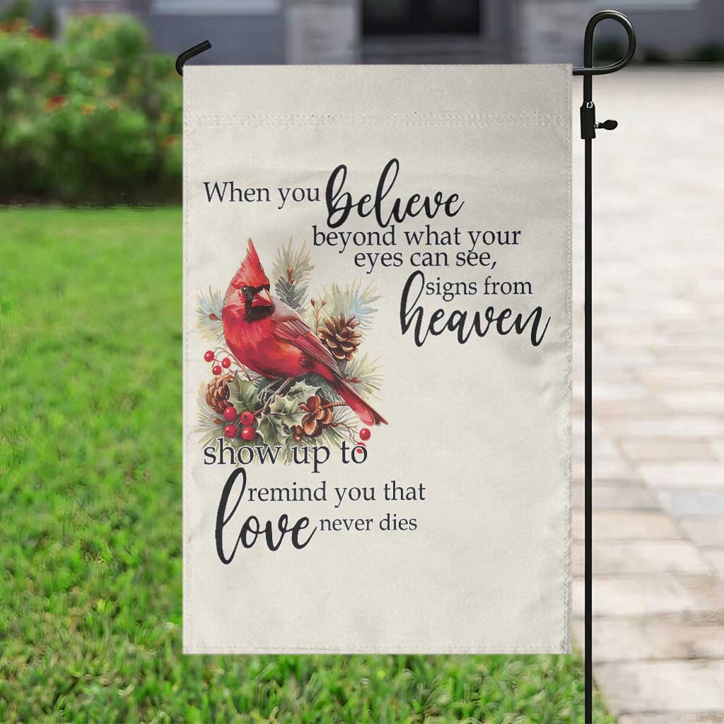 Spiritual Cardinal Garden Flag Signs from Heaven Memorial Remembrance and Love TS02 Print Your Wear
