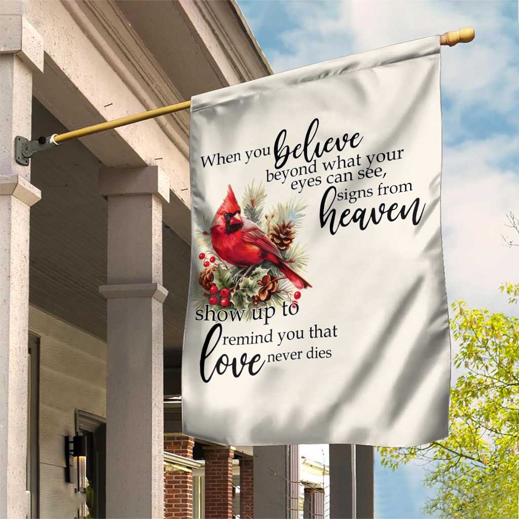 Spiritual Cardinal Garden Flag Signs from Heaven Memorial Remembrance and Love TS02 Print Your Wear