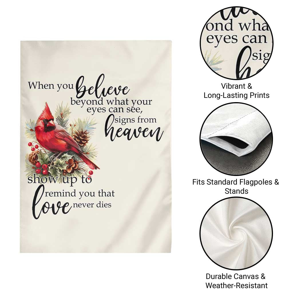 Spiritual Cardinal Garden Flag Signs from Heaven Memorial Remembrance and Love TS02 Print Your Wear