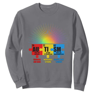 Autism Definition Sweatshirt Chemical Element Periodic Table Puzzle Piece TS02 Charcoal Printyourwear
