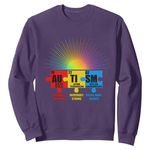 Autism Definition Sweatshirt Chemical Element Periodic Table Puzzle Piece TS02 Purple Printyourwear