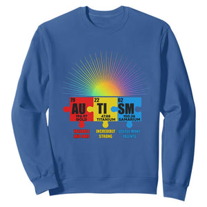 Autism Definition Sweatshirt Chemical Element Periodic Table Puzzle Piece TS02 Royal Blue Printyourwear